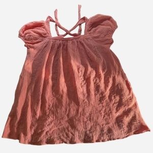 Peach Pink Dress - Relaxed Fit Coral Fairy core Dress